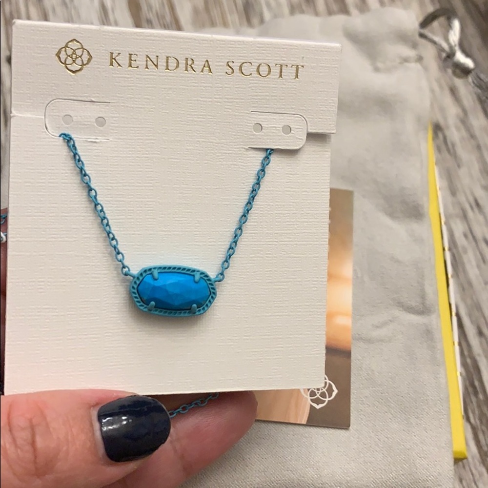 🔥⬇️Kendra Scott Elisa Necklace In Matte Aqua